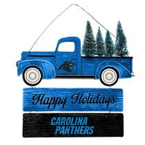 Caminhão de madeira com placa de árvore FOCO NFL Carolina Panthers