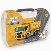 Caminhão De Obra Caçamba de Montar Com Maleta Luz e Som DIY Novo Brasil Monte Você Mesmo