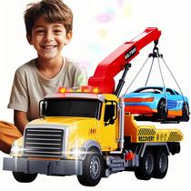 Caminhão de reboque DDZOOU Kids com brinquedos de carro para meninos de 4 a 7 anos com luz Caminhão de reboque DDZOOU Kids com brinquedos de carro para meninos de 4 a 7 anos com luz
