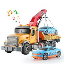 Caminhão de reboque de brinquedo ANJARU 15 Kids com luz e som para meninos de 3 anos ou mais