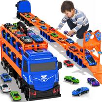 Caminhão de Transporte com 24 Carros de Metal - Brinquedo Infantil (2 a 7 anos)