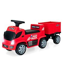 Caminhão deslizante Ride On Push Car OLAKIDS 2 em 1 com reboque 18-36M Caminhão deslizante Ride On Push Car OLAKIDS 2 em 1 com reboque 18-36M