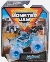 Caminhão Diecast Monster Jam Megalodon Ghost Crew 1:64 Caminhão Diecast Monster Jam Megalodon Ghost Crew 1:64