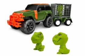 Caminhão Dino Force Com Jaula E Dinossauro Roma Brinquedos Caminhão Dino Force Com Jaula E Dinossauro Roma Brinquedos