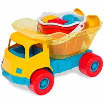 Caminhão - Dino Praia com Baldinho e Acessórios - Cardoso Toys Caminhão - Dino Praia com Baldinho e Acessórios - Cardoso Toys