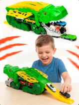 Caminhão Dinossauro Cegonha Pista Carrinho Garagem Brinquedo Caminhão Dinossauro Cegonha Pista Carrinho Garagem Brinquedo