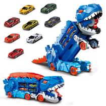 Caminhão Dinossauro Pista de Carrinho Infantil Maleta para 18 Carrinhos Caminhão Dinossauro Pista de Carrinho Infantil Maleta para 18 Carrinhos