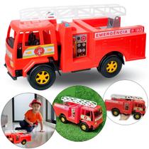 Caminhão Dos Bombeiros Carrinho Grande Brinquedo Educativo