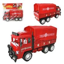 Caminhão dos bombeiros resgate carro grande a fricção soldado brinquedo