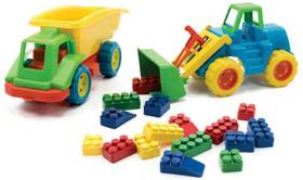 Caminhão e Retroescavadeira Fora da Estrada Block Simo Toys