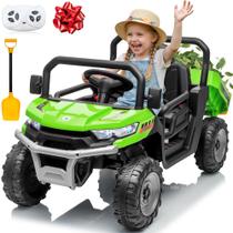 Caminhão Elétrico JORFLY 24V 400W Controle Remoto Verde