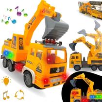 Caminhão Escavadeira Infantil Com Luzes E Som Para Brincadeiras Educativas Garantido Caminhão Escavadeira Infantil Com Luzes E Som Para Brincadeiras Educativas Garantido