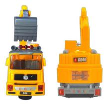 Caminhão Escavador Brinquedo Realista Com Som Luz Bate Volta - Alinee