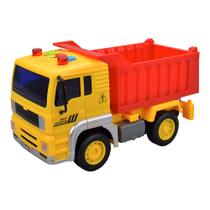 Caminhão Fricção Construção Com Luz e Som DMT5697 - Dm Toys Caminhão Fricção Construção Com Luz e Som DMT5697 - Dm Toys