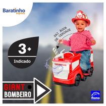 Caminhão Giant Bombeiro Infantil Lança Água Roma Brinquedos