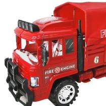 Caminhão grande dos bombeiros viatura resgate a fricção brinquedo