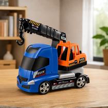 Caminhão Guincho Work Truck Orange Toys Cabine Giratória Caminhão Guincho Work Truck Orange Toys Cabine Giratória
