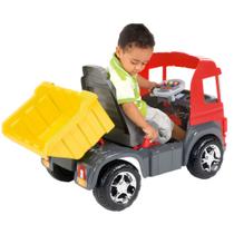 Caminhão Infantil Big Truck Brinquedo Luz Som Pedal Capacete - MAGIC TOYS