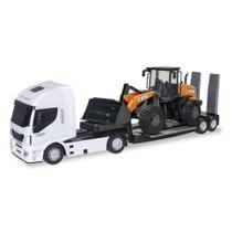 Caminhão Infantil Hy Way Plataforma Trator Carregadeira Case Usual Brinquedos - USUAL PLASTIC