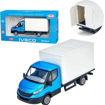 Caminhao Iveco Daily Carroceria Bau 1/30 Azul Usual 669 Caminhao Iveco Daily Carroceria Bau 1/30 Azul Usual 669