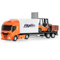 Caminhão Iveco Hi-way C/ Empilhadeira 484 - Usual Brinquedos