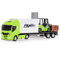 Caminhão Iveco Hi-way C/ Empilhadeira 484 - Usual Brinquedos