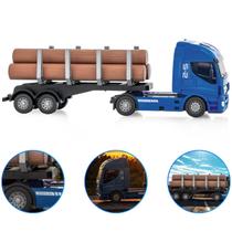 Caminhão Iveco Hi-way de Tora Articulado Rodas Livres Realista