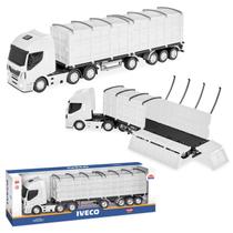Caminhão Iveco Hi-way Graneleiro Miniatura Brinquedo Realista Colecionável Com Rodas Cromadas