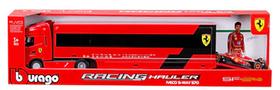 Caminhão Iveco S-Way Baú + F-1 Ferrari SF24 Burago 1/43 Cor:Vermelha Caminhão Iveco S-Way Baú + F-1 Ferrari SF24 Burago 1/43 Cor:Vermelha