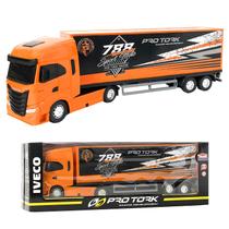 Caminhão Iveco S-way Pro Tork Baú Miniatura Brinquedo Realista Colecionável Com Rodas Cromadas Caminhão Iveco S-way Pro Tork Baú Miniatura Brinquedo Realista Colecionável Com Rodas Cromadas