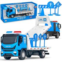 Caminhão Iveco Tector Guincho Plataforma Com Acessórios Meninos Usual Brinquedos Caminhão Iveco Tector Guincho Plataforma Com Acessórios Meninos Usual Brinquedos