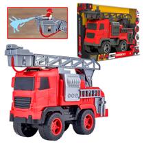 Caminhão Max Bombeiro Grande 45cm Solta Água Com Acessórios Caminhão Max Bombeiro Grande 45cm Solta Água Com Acessórios