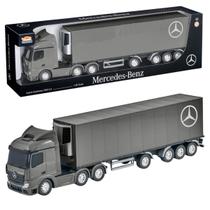 Caminhão Mercedes-Benz Actros Baú Refrigerado 50cm Brinquedo Infantil Transporte De Carga Frigorificada Infantil Usual