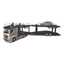 Caminhão Mercedes Benz Actros C/ Vw Polo Gti Mark 5 - Escala 1:43 - Bburago