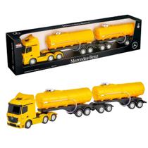 Caminhão Mercedes Benz Actros Tanque Pipa 69cm Grande Rodotrem Infantil Transporte De Água Brinquedo Colecionável Usual