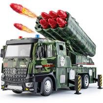 Caminhão Militar de Brinquedo HAPYAD com Fricção e 8 Mísseis Caminhão Militar de Brinquedo HAPYAD com Fricção e 8 Mísseis