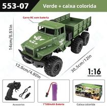 Caminhão Militar RC Em Escala 1:16 Em Liga De Alumínio 24G Com 6 Rodas, Brinquedo De Controle Remoto Caminhão Militar RC Em Escala 1:16 Em Liga De Alumínio 24G Com 6 Rodas, Brinquedo De Controle Remoto