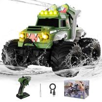 Caminhão monstro anfíbio 4WD à prova dágua RC UFOLED 1:18