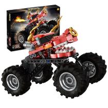 Caminhão Monstro Dragão Technic 2 em 1 com Puxa e Solta ParkourBoy