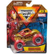 Caminhão Monstro Monster Jam Marvel Homem de Ferro 1:64 - Die-cast