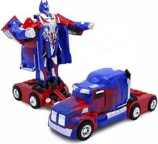 Caminhão Optmus Prime Carrinho Vira Robo Bate E Volta Caminhão Optmus Prime Carrinho Vira Robo Bate E Volta
