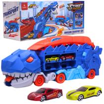 Caminhão Pista Dinossauro 2em1 Devorador de Carrinhos - Castela