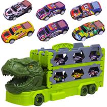 Caminhão Pista Dinossauros Carrinhos Pull Back - Castela