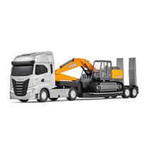 Caminhão Plataforma Iveco S-Way Escavadeira Case - Usual Caminhão Plataforma Iveco S-Way Escavadeira Case - Usual
