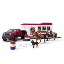 Caminhão Playset Schleich Horse Club à beira do lago com 2 cavalos 5+ Caminhão Playset Schleich Horse Club à beira do lago com 2 cavalos 5+