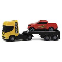Caminhão Prancha Mini Reboque c/ Carrinho Plástico Solapa Cores Sortidas, Bs Toys 508, +3 Anos - 147