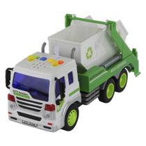Caminhão Reciclagem Entulho c/ Fricção Luz e Som - BBR Toys