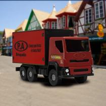 Caminhão Refrigerante Baú em Madeira e Plástico - Brinquedo
