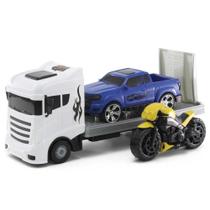 Caminhão Road Trippers Moto e Caminhonete Orange Toys