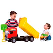 Caminhão Roda Livre - Super Caçamba - Pá e Rastelo - Magic Toys Caminhão Roda Livre - Super Caçamba - Pá e Rastelo - Magic Toys